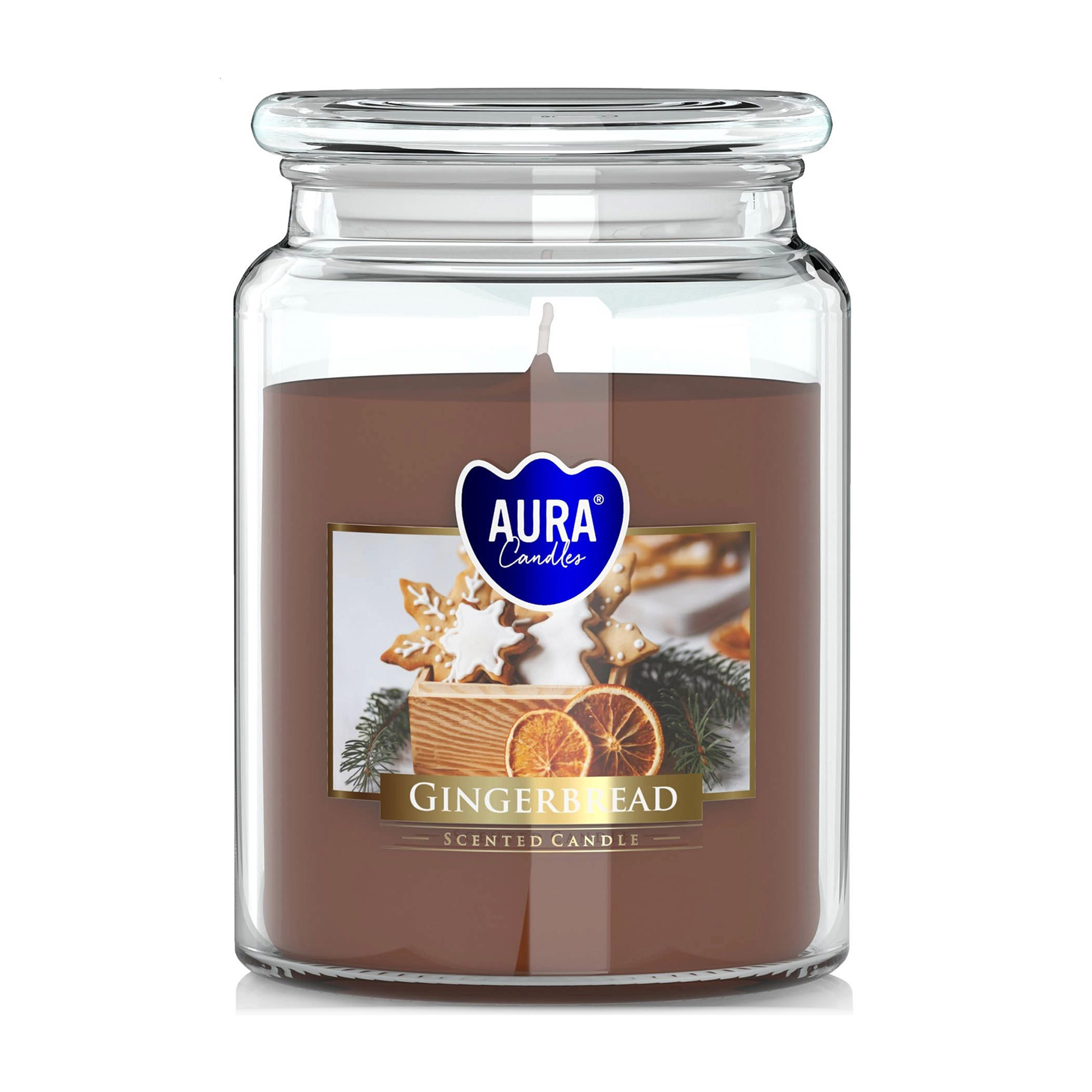 Ароматична свічка в банці Bispol Scented Candle Aura Gingerbread, 500 г (snd99-346)
